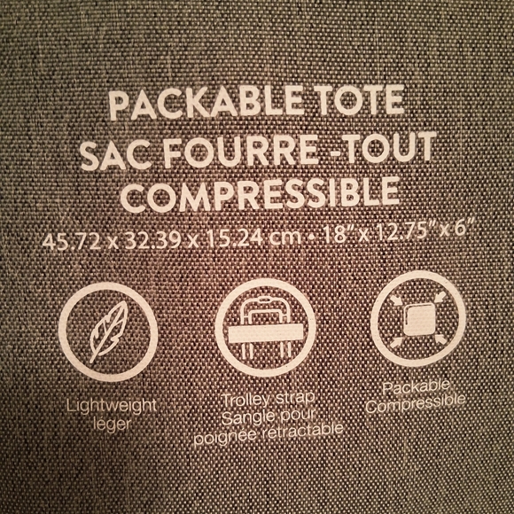 NEW Roots Packable Tote Bag - Picture 4 of 4